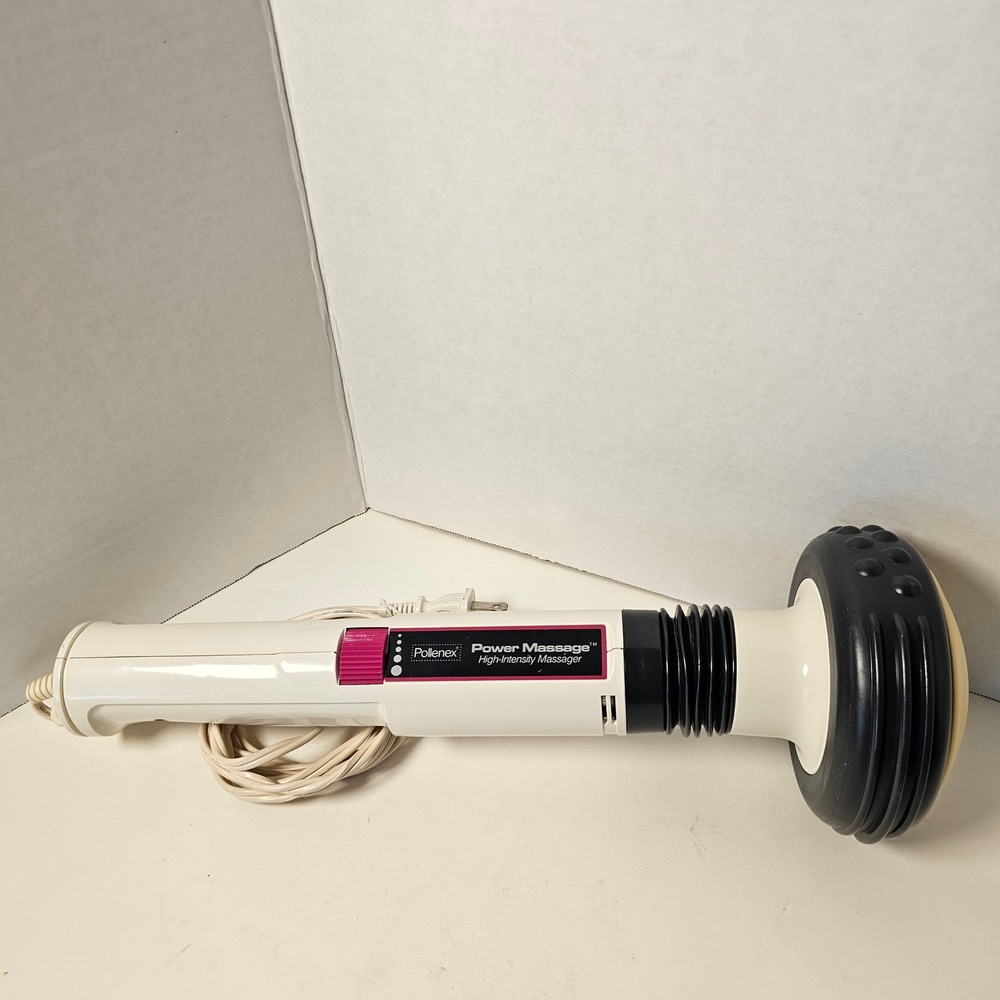 Pollenex Power Massage WM-20 High Intensity Handheld Massager White Vintage 15W